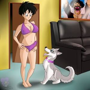 dragonball z futa - Futa Videl + Dog - HentaiEra