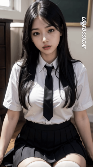 Girl Uniform Porn - Academic Elegance: Ai LookBook's School Uniform Showcase â€“ AI Girls