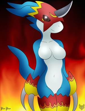 Flamedramon Porn - Flamedramon Girl :3 by ZinZoa