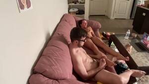 Amateur Couple Watching Porn - Amateur couple watching porn during mutual masturbation and fuck