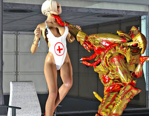 Alien Nurse Porn - Sex starved alien finds a hot busty nurse to fuck | Elf raped by demons