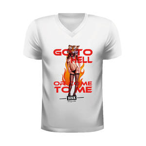 Girls In T Shirts Porn - KINKYVILLE V-Neck T-SHIRT Go to Hell! hot Girl, PORNO,