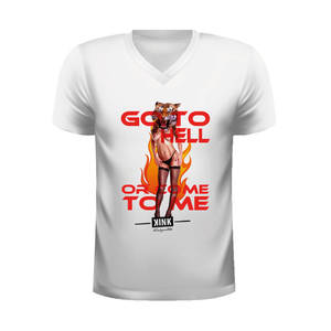 Go To Hell Porn - KINKYVILLE V-Neck T-SHIRT Go to Hell! hot Girl, PORNO,