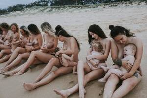 breastfeeding naked beach - Breastfeeding Nude Girl On The Beach | Sex Pictures Pass