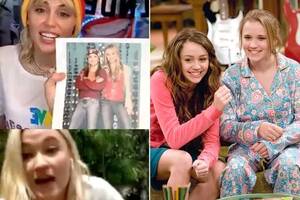 Emily Osment Miley Cyrus - Miley Cyrus reunites with Hannah Montana co star and admits she wore false  teeth - Mirror Online