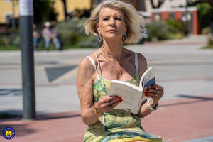 Granny Porn Books - Modern grandma cougar Eva Delage gets two young to fuck her in a threesome  - Mature.nl