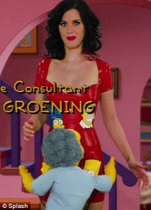 Katy Perry Simpsons Lesbian Porn - Katy Perry stars on The Simpsons to make another jibe at Sesame Street |  Daily Mail Online