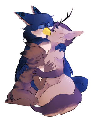 Fluffy Porn Mfm - MFM] Threesome With My 2 Boys (art By Me) - Furry Porn Videos