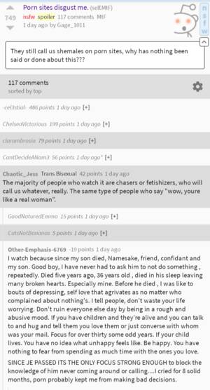 are shemales real - I watch shemale porn because *checks notes* my SON is DEAD : r/ChasersRiseUp