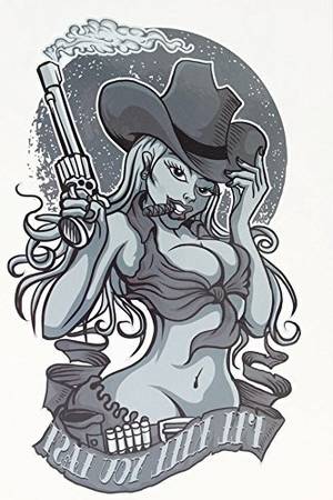 native american cartoon girl nude - Hot cowgirl guns roses cartoon animae naked pin up girl temporary tattoo  METALLIC FLASH 3d adult