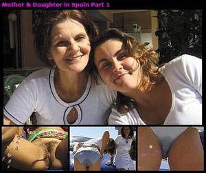 Extreme British Porn - British Extreme Vol. 43 - Mother & Daughter in Spain Part 1 [200?, pissing,  wetting, deliberate, fetish, public, old & young, all girl, VHSRip]