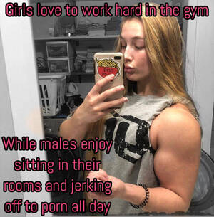 Muscular Porn Captions - Gym vs porn by Caldawsom on DeviantArt