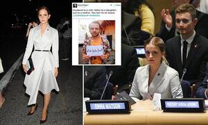 Miley Cyrus And Emma Watson Porn Captions - Five magical moments from Emma Watson's game-changing UN speech | Daily  Mail Online