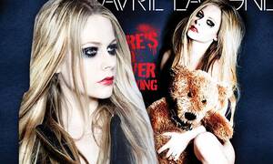 Avril Lavigne Porn - Avril Lavigne strips nude for cover of her new single... with just a cuddly  toy to protect her modesty | Daily Mail Online