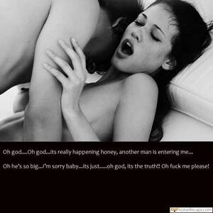 my wife fucks black missionary - Bigger Cock, It's too big Hotwife Caption â„–729: brunette reaches orgasm  during missionary sex action