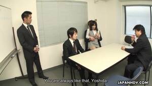 japanese office girl horny - Japanese office girl is blowing a cock of a horny interviewer - JAPVID.XXX