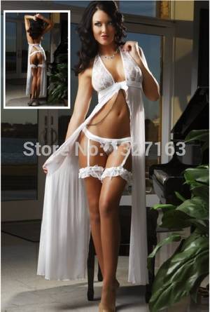 long dress - Millyn Q01New style black/white/ red long sexy porn suit sexy long dress,  black hot babydoll and nightwear Women's Sexy Lingerie