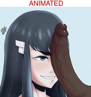 anime black cum - Sweet anime girl blowing big black cock