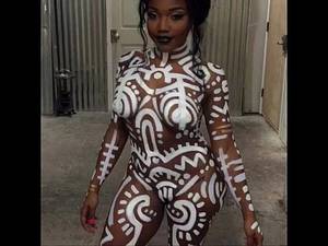 Black Bodypaint Porn - 