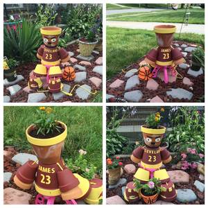 Homemade Porn Cleveland - Flower pot people diy homemade gardening creative gardening nba basketball  Cleveland Cavaliers Lebron James