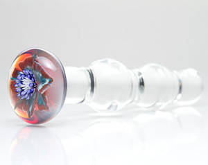 kink anal - Glass Dildo/Anal Beads - Xabrina - Small - One Of A Kind Mature/