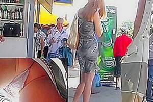 candid bus upskirt - Bus upskirt with lace candid strap