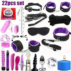 anal toys fetish bondage - AQUALITYS 23pcs LencerÃ­a Sexy Nylon Bondage Sex Toy Set exÃ³tico Set  Accesorios Sexual Anal Plug Juguetes Porno Traje Sexual Fetish Vibrator,  22pcs Set : Amazon.es: Salud y cuidado personal
