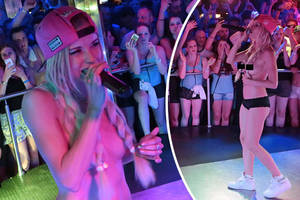 german mallorca - Former porn star Mia Julia got topless in Mallorca