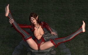 3d Sorceress - Sexy 3D sorceress in a suit that hides nothing at Hd3dMonsterSex.com