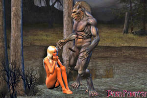 3d Forest Monster Porn - 3D girl's night in the forest - The werewolf