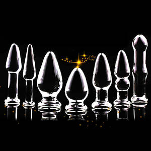 erotic anal beads - 7 Type Glass Large Anal Plug Anal beads Erotic Toys Big Butt Plug Adult Sex  Toys