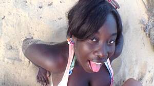 beach ebony facial - Cum On Black Girls: Busty ebony getting a facial on the beach - Porn GIF  Video | neryda.com