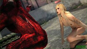 monster sex demon slut - Blonde slut has the time of her life, as a summoned demon performs the  fucking ritual on her.