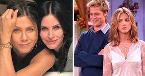 Jennifer Aniston Lesbian - Courteney Cox Liked A Tweet About Brad Pitt And Jennifer Aniston Being In  Love