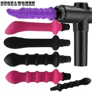 Head To Head Sex Toy - Female Masturbator Fascia Gun Adapter Attachements Massage Head To Dildo  Sex Toy | Pornhint