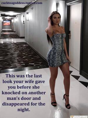 Leather Heels Porn Captions - Dirty Talk, Sexy Memes Hotwife Caption â„–154111: My slutty wifey in tight  black leather dress