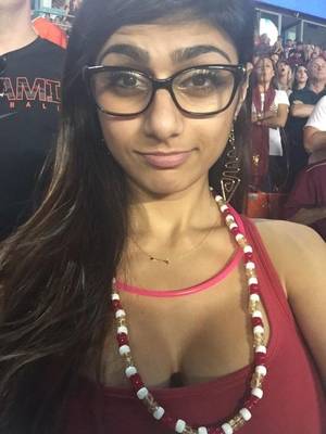Good Luck Charlie Porn Mia - Mia Khalifa is the FSU Superfan/Porn Star that is no way shape or form shy  about her love for the school.