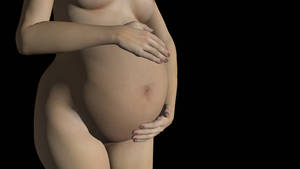big pregnant bellies nude - Pregnant woman,growing belly, animation, slow motion, green screen - HD  stock