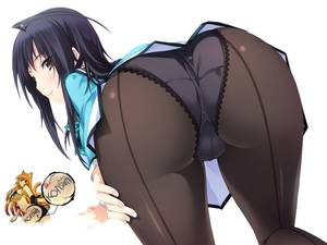 Anime Booty Shorts Porn - ass black_hair game_cg iizuki_tasuku izumi_wakoto lovely_x_cation panties  pantyhose seifuku underwear