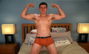 Chunky Cum Porn - Muscular Young Lad Jacob Shows off his Chunky Uncut Cock and Hairy Hole!