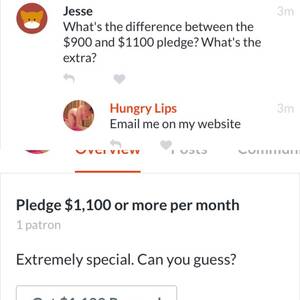 Hungry Lips Porn - I think someone has just bought Hungry Lips $1,100 patron.