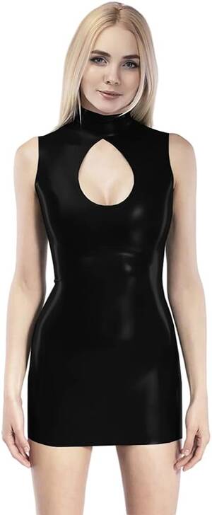 Fetish Dress - Amazon.com: Women PU Dress Fetish Faux Leather Mini Dress High Neck Open  Bust Sleeveless Clubwear Porn Breast Exposing Costumes for Women  (Small,Black,Small): Clothing, Shoes & Jewelry