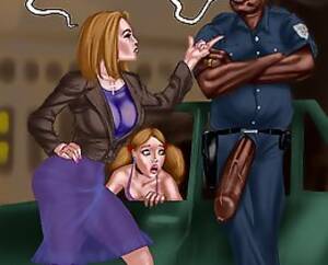 cop cartoon sex porn - Interracial naked cartoons from Pulled Over story about sex addicted cop