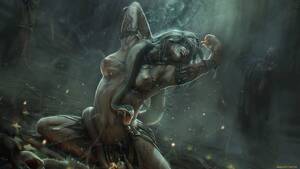 Fantasy Porn Wallpaper - The Naked Oracle hot babe drawing covered with snakes and dirt erotic  artwork wallpaper 1600x900 nude models and pornstars wallpapers
