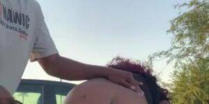 black girl spanked outside - Black girl gets spanked outside for not raking the leaves - Tnaflix.com