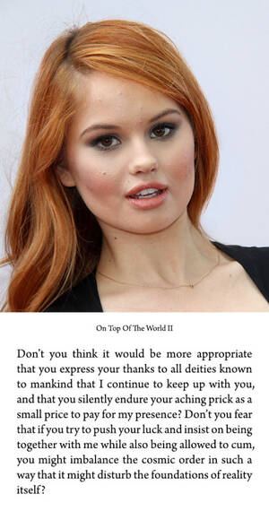 Debby Rayan Porn Porn Captions - Could you do another I love her so much horny-switch â€œHerâ€ refers to the  actress Debby Ryan, see â€œDouble Requestâ€ for a previous caption. Well, I  did Tumblr Porn