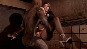huge 3d monster hentai - A girl was locked in a room with a lustful monster - Hentai