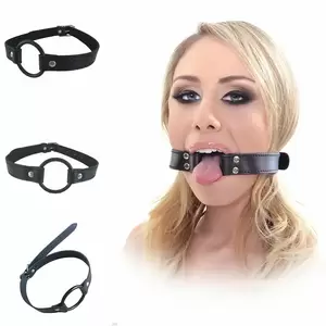 Mouth Bondage Porn Toys - Black O Ring Adult Mouth Gag Leather Bondage BDSM Flirt Toys For Man Women  | eBay