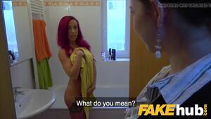 Lesbian Shower Redhead - Female Agent Hot busty redhead seduced in shower and fucked - Lesbian Porn  Videos