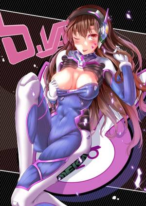 Anime Girl Headphones Only Porn - p absurdres bodysuit breasts brown_eyes brown_hair d.va_(overwatch) gloves  hasaya headphones highres long_hair one_eye_closed overwatch pilot_suit ...